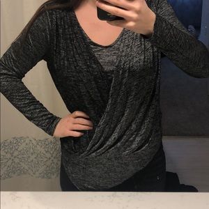 Black shirt with silver shimmer